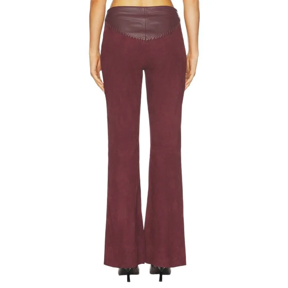 Understated Leather Sonny Suede Pants in Chocolate Small New Womens Leather